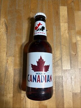 Molson Canadian Beer Bottle Coin Bank